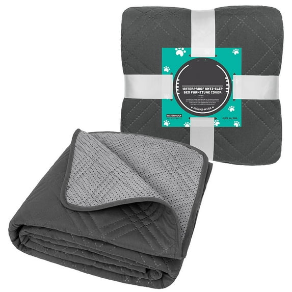 52x82 inch Waterproof Dog Bed Cover Pet Blanket Sofa Couch Furniture Protector for Kids Children Dog Cat, Gray
