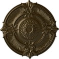 thumbnail image 1 of 53 1/2"OD x 3 1/2"P Attica Acanthus Leaf Ceiling Medallion (Fits Canopies up to 4 5/8"), Hand-Painted Brass, 1 of 5