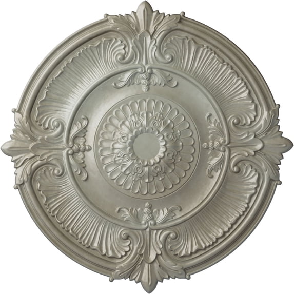 53 1/2"OD x 3 1/2"P Attica Acanthus Leaf Ceiling Medallion (Fits Canopies up to 4 5/8"), Hand-Painted Flash Gold