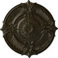 thumbnail image 1 of 53 1/2"OD x 3 1/2"P Attica Acanthus Leaf Ceiling Medallion (Fits Canopies up to 4 5/8"), Hand-Painted Stone Hearth Crackle, 1 of 5
