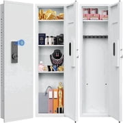 Omethey 53.15"H Hidden Wall Gun Safe Between the Studs 16" Centers with Removable Shelves & Adjustable Gun Rack for Home Cash, Jewelry, Doc