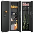 thumbnail image 1 of 53.15" Wall Safe Between the Studs, Hidden Gun Safe with Dual Alarm System and Silent Mode, Wall Gun Safe with 3 Adjustable Shelves, Magnetic Slot and Key Hook, 1 of 6