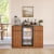 53.2"Fluted Buffet Wine Cabinet with Mini Fridge Nook (Fridge Not Included), Charging Station & Adjustable Shelves, Sideboard Storage Cabinet for Kitchen Living Room, Walnut