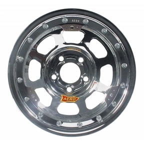 53-284740 53-Series IMCA Rolled Beadlock Wheel - Chrome - 15 x 8 in. - 5 x 4.75 in. Bolt Circle - 4 in. Back Spacing - 23 lbs
