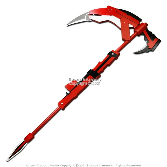 53.5” Wood Crescent Rose Ruby Scythe Fantasy Cartoon Anime Cosplay