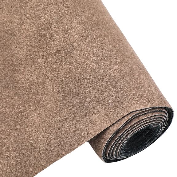 53.5 x 11.8 Inch 0.7mm Gray Solid Color PU Leather Roll Frosted Suede Leather Fabric Soft Scratch-Resistant Waterproof Leatherette SheetDIY