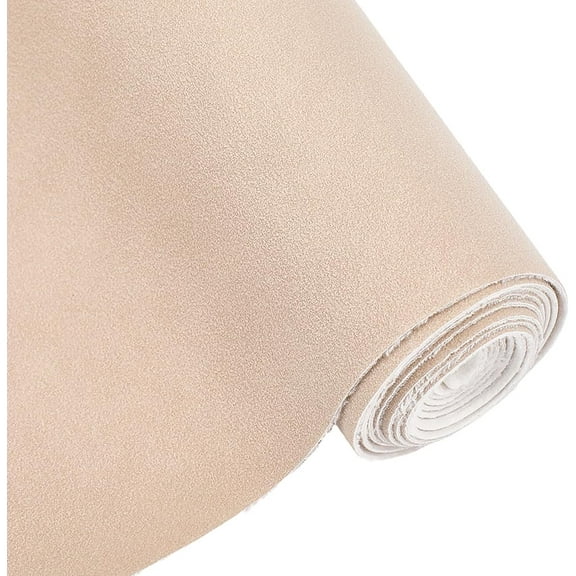 53.5 x 11.8 Inch 0.7mm Waterproof Leatherette Sheet Frosted Papayawhip PU Leather Roll Soft Scratch-Resistant Suede Leather Fabric