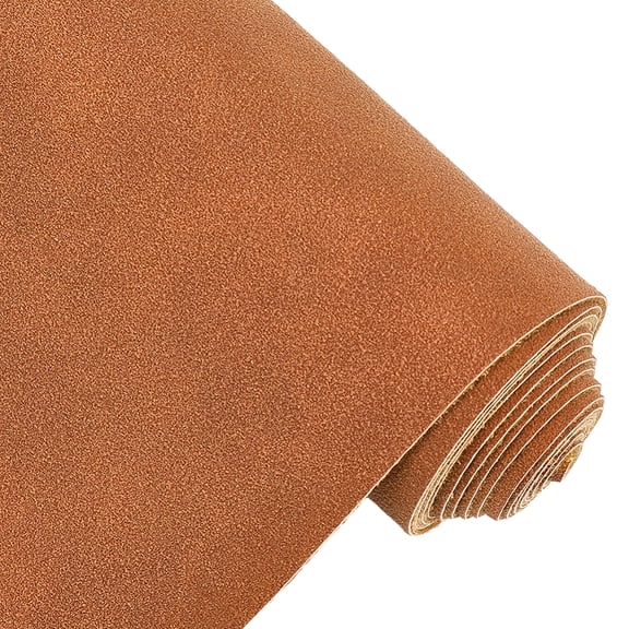 53.5 x 11.8 Inch Brown Frosted PU Leather Sheet DIY 0.7mm Suede Leather Fabric Solid Color Soft Scratch-Resistant Waterproof Leatherette Roll