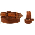 thumbnail image 1 of 53-54  Men's 1-1/2" Wide Basket Weave Tooled Leather Casual Jean Ranger Belt 26RAA102TN, 1 of 1