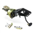 thumbnail image 1 of 53-56 Ford Truck Firewall 8 in. Dual Brake Pedal Kit Adjustable Disc & Disc Large Oval Black Pad, 1 of 1