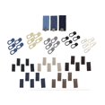 thumbnail image 1 of 53 Adjustable Waistband Extenders: 25 Multicolor Button Extenders & 3 Jeans Fabric Button Extenders (3 Washes) & 25 Multicolor Silicone Elastic Button Extenders - Increases Pants Waistbands, 1 of 10