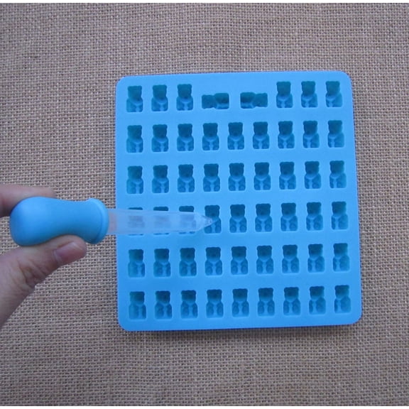 53 Cavity Silicone Gummy Bear Chocolate Mold Candy Maker Ice Tray Jelly Moulds For Kids Ice cream Molds Random Color