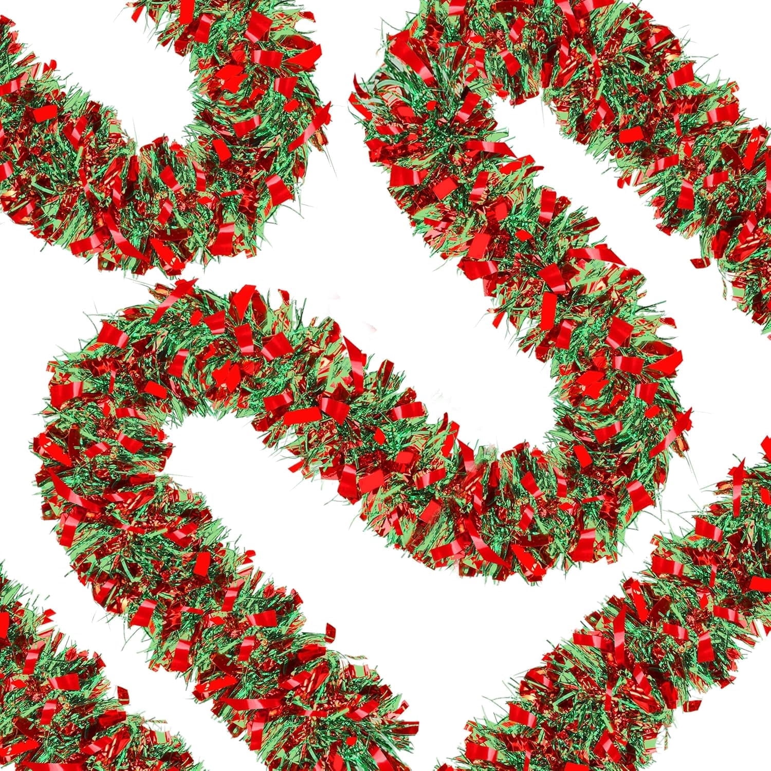 53 Ft Christmas Tinsel Garland Pink Thick Tinsel Garland Xmas Tree ...
