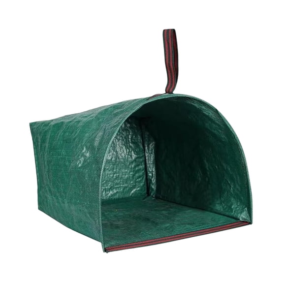 53 Gallon Garden Leaf Collection Bag, Semi-Circular Dustpan Compatible Heavy Duty Yard Waste Sack, Large Capacity Lawn Cleanup Garbage Can Liner
