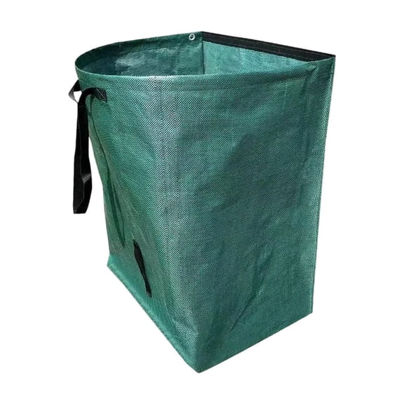 53 Gallon Woven Garden Leaf Bag Half Open Large Yard Waste Sack With Handles