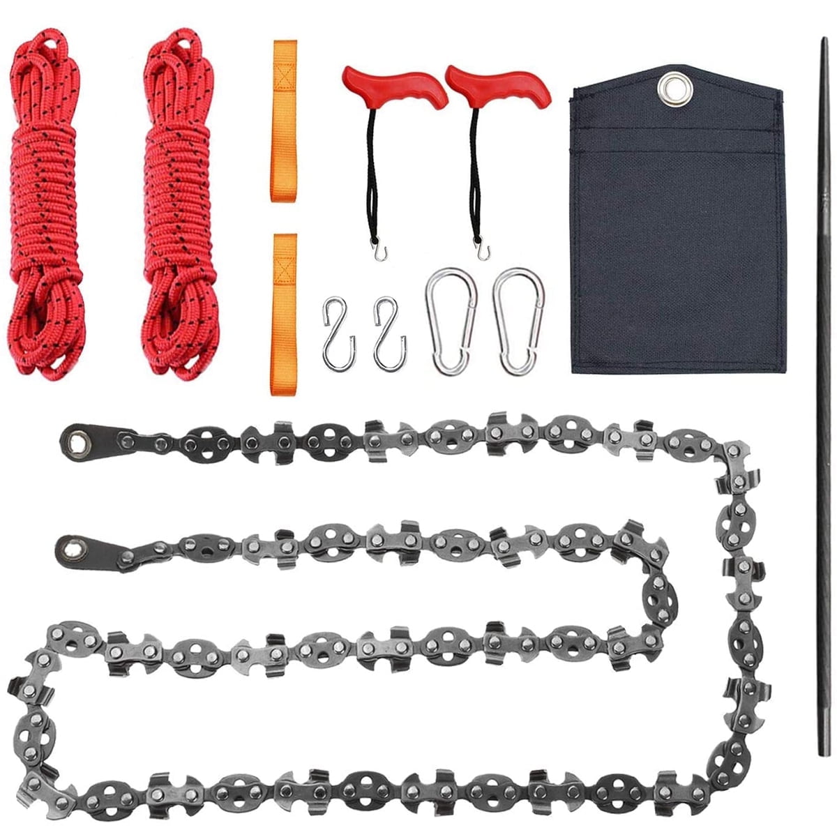 53 Inch Hand Rope Chain Saw 68 Teeth Folding Pocket Chainsaw for Camping Survival Gear Walmart