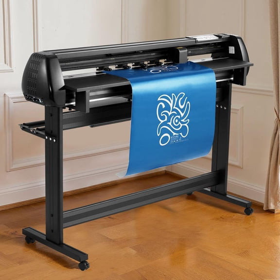 53 Inch Vinyl Cutter Machine with Dual Blades, Adjustable Force and Speed, Led Display, Signmaster Software (Consumables Not Included)