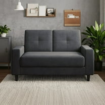 53" Loveseat Sofa, Small Couches 2 Seater Couch for Living Room Comfy Modern Sofa for Bedroom Apartment Office, Dark Grey
