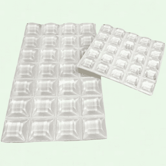 53 Pack Clear Rubber Feet - Made in USA - Self Stick Bumper Pads for Electronics, Speakers, Laptop, Appliances, Furniture, Computers