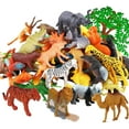 thumbnail image 1 of 53 Piece Animal Figure Set - Educational Zoo Animals and Jungle Animals for Kids, Children, Toddlers, 1 of 7