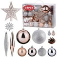 thumbnail image 1 of 53 Pieces Christmas Ball Glitter Ornaments Decorations Gold / Silver, 1 of 8