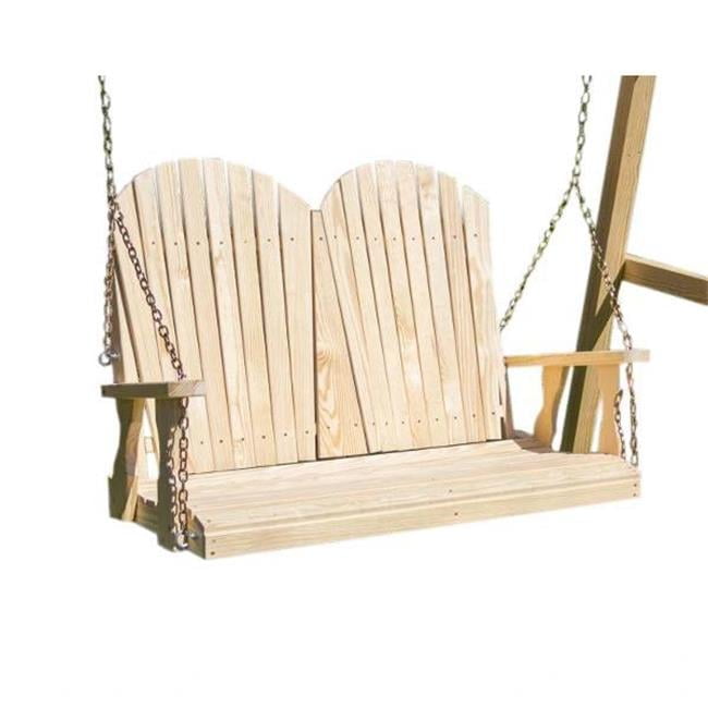 53'' Unfinished Treated Pine Curveback Porch Swing