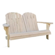 53 in. Treated Pine Low Curveback Garden Bench
