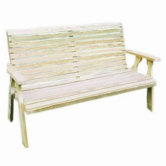 53 in. Treated Pine Rollback Garden Bench