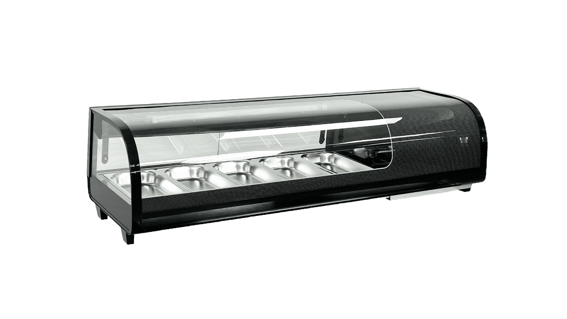 53 in. w 1.84 Cu.Ft. Curved Sushi Refrigerated Display Case,  Commercial Refrigerator, Black 53.2*15.9*12.5