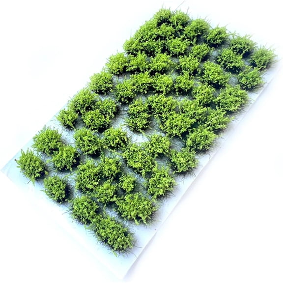 53-pcs 5mm Tall Diorama-Flowers-Grass Irregular Flower Clusters-Dried Moss Green Static-Grass for Model-Train-Scener Wargaming-Terrain ,Dioramas & DIY Crafts