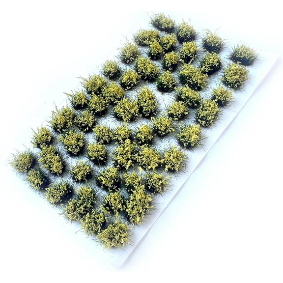 53-pcs 5mm Tall Diorama-Flowers-Grass Irregular Flower Clusters-Dried Moss Green Static-Grass for Model-Train-Scener Wargaming-Terrain ,Dioramas & DIY Crafts