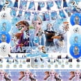 thumbnail image 1 of 53 pcs of Ice Princess anime theme party decorations, including banners, spiral hangings, balloons, tablecloths and cake decorations. Suitable for girls' little princess birthday party decorations, 1 of 1