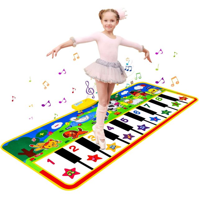 53'' x 23'' Piano Keyboard Play Mat Dance Mat, Electronic Music Piano