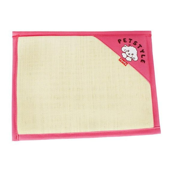 53 x 38 cm Natural Soft Pet Dog Bed Double Sided Dual-Use Straw Mat, Rose