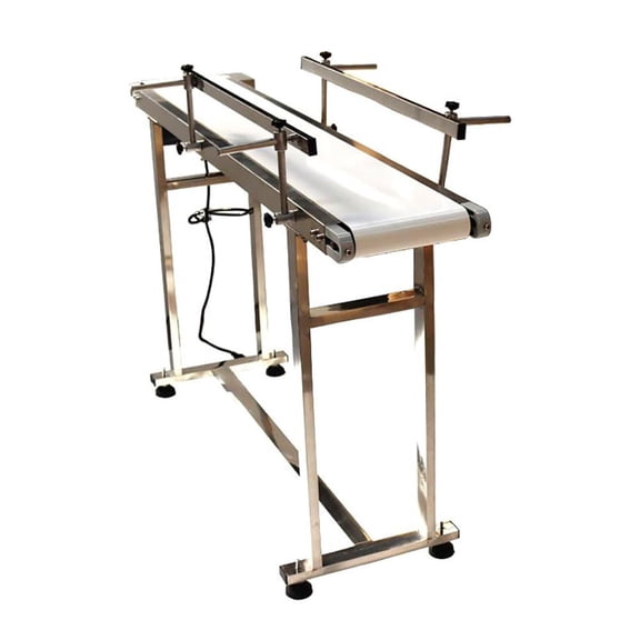 53'' x 7.9" PVC Conveyor With Double Guardrail Handling Cargo Conveyor Automatic Speed Regulation