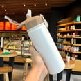 thumbnail image 1 of 530/750 Mug With Straw Steel Thermal Insulation Straight Cup Thermal Water Bottle Tumbler Thermocup 1pcS, 1 of 6