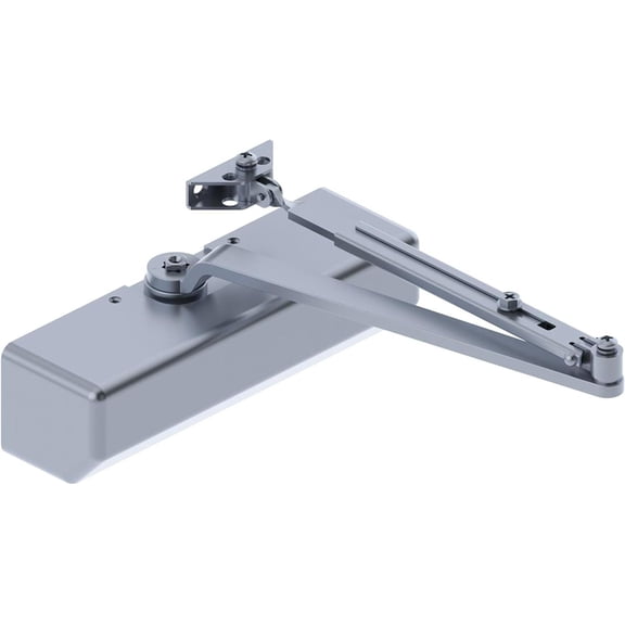 5300M16ALM 5300 Series Aluminum Grade 1 Heavy Duty Surface Door Closer, Multi-Mount, 16 Adjustable Spring Size, Sprayed Aluminum Finish