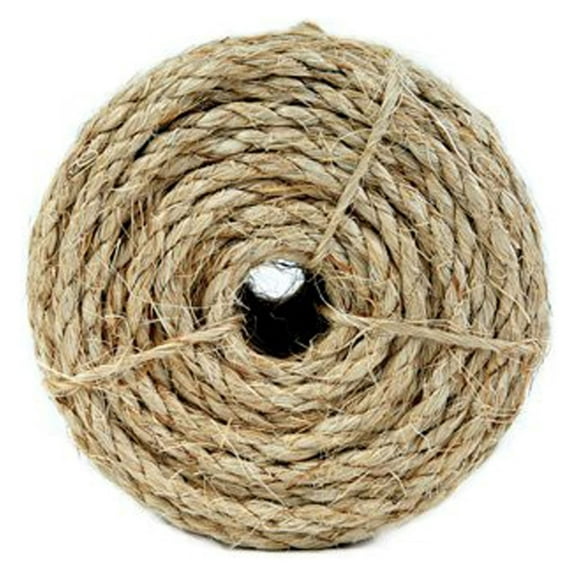 5301635 Twisted Sisal Rope, 1/2 Inch by 50 Feet, Natural, Coil, No Size, No Color, Foot Brown