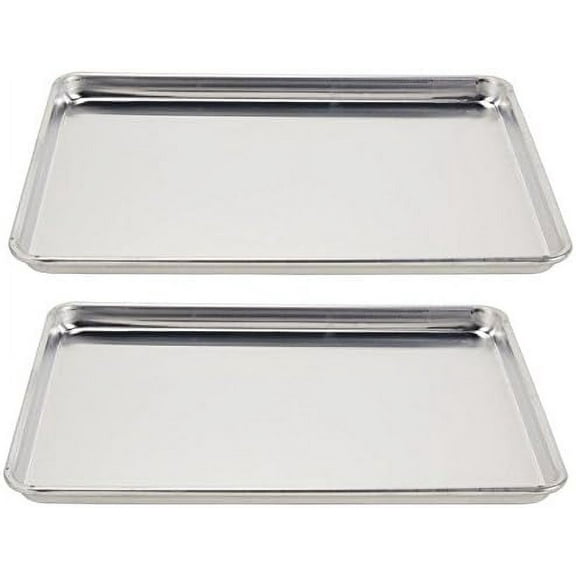 (5303) Wear-Ever Half-Size Sheet Pans, Set of 2 (18-Inch x 13-Inch x 1-Inch, Aluminum)