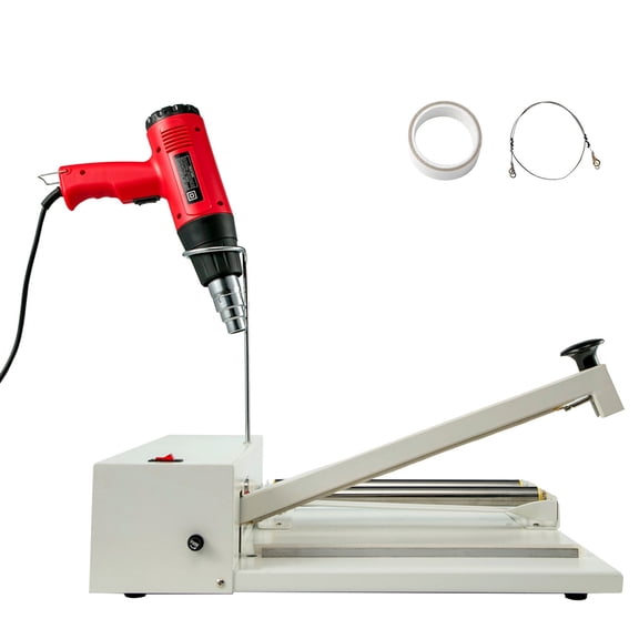 18 Inch I-Bar Shrink Wrap Sealer Machine 530W with 1800W Heat Gun and 558 ft Centerfold Shrink Film, Adjustable Temperature Sealing System for PVC POF Film Packaging Books Food Toys