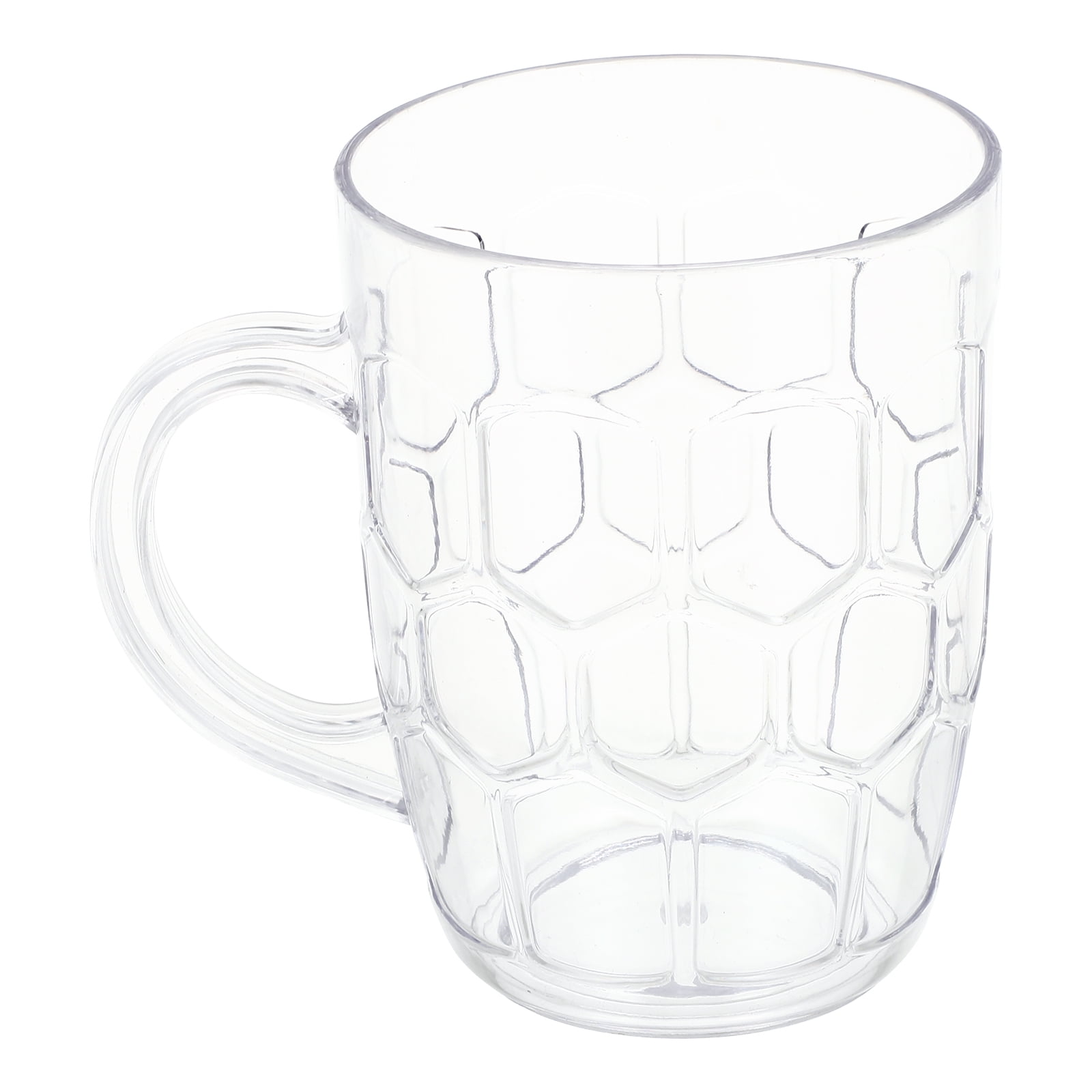 530ml Acrylic Beer Mug with Handle Traditional Mug Glass for Alcohol