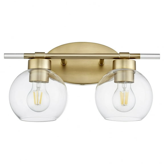 Voln 2 - Light Aged Brass Brass Contemporary / Transitional Glass Wall Sconce