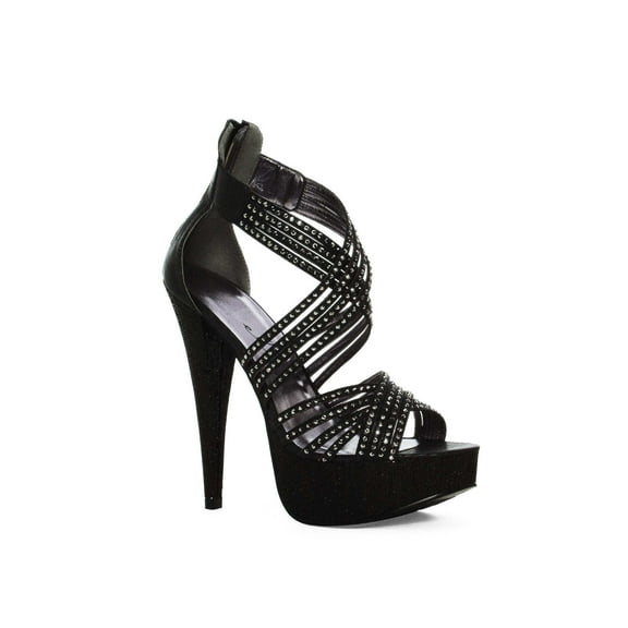 532-MIA 5" Mini Rhinestone Heel Shoe