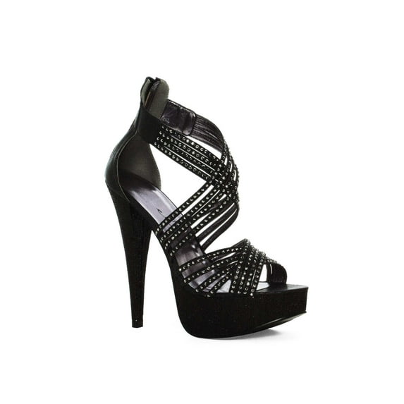 532-MIA 5" Mini Rhinestone Heel Shoe