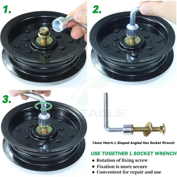 532196106 Idler Pulley Replaces 532197379 Idler Pulley, 196106 Idler Pulley Craftsman 197379 for Z254 LGT2654 YTH20K46 YTH22V46 YTH2348 RZ5424 Lawn Decks$$Tools