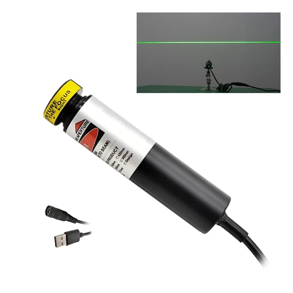 532nm Waterproof Green Generator Line Module for Halloween Scary House Laser Swamp Laser Pond Haunted House Garden Yard Decoration NOT for Alignment (Class IIIr 12V with Adapter and Mount)