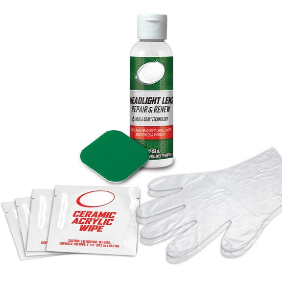 53435 Speed Headlight Lens Restorer Kit with Ceramic Acrylic Protection Wipes 2 fl. oz