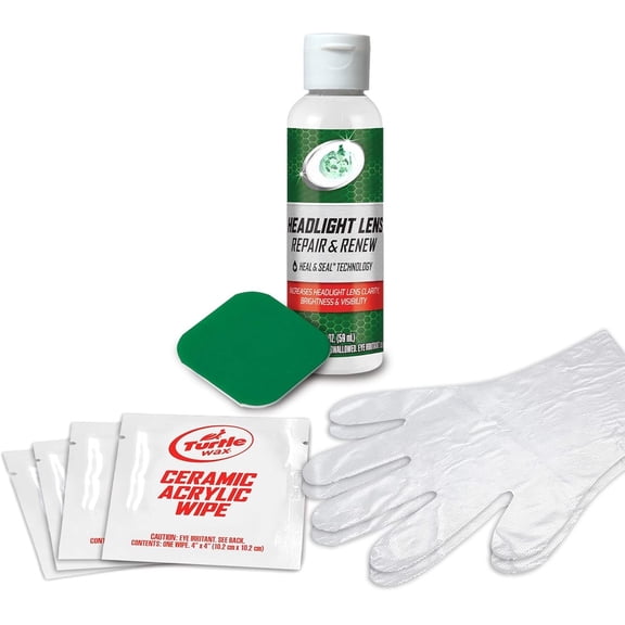 53435 Speed Headlight Lens Restorer Kit with Ceramic Protection Wipes 2 fl. oz