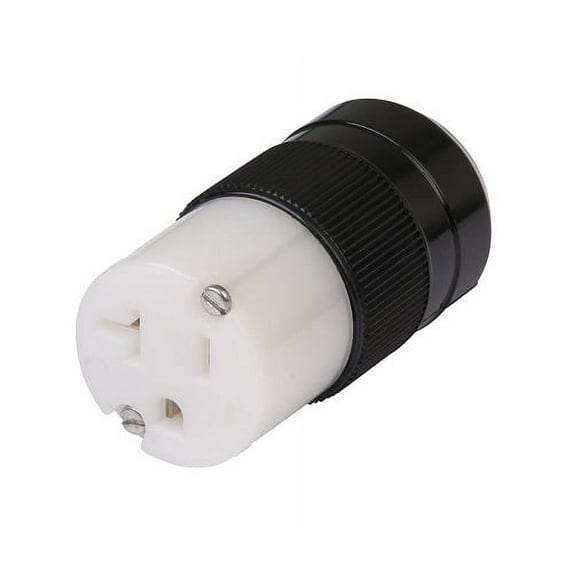 5369 20A 125V 2P 3W (5-20R) Standard Connector - White Body in A Black Housing