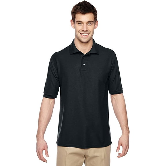 537MSR Jerzees Adult Easy Care Polo Black 3XL